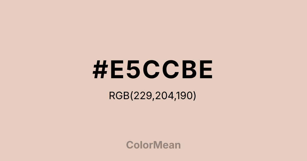 #E5CCBE color swatch