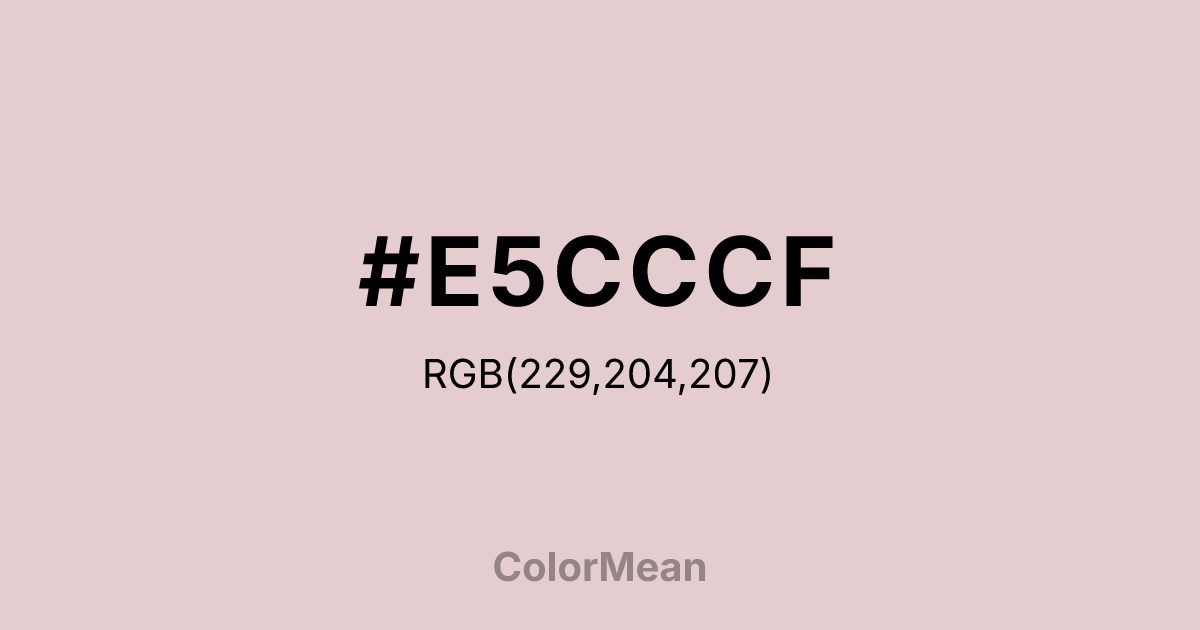 #E5CCCF color swatch