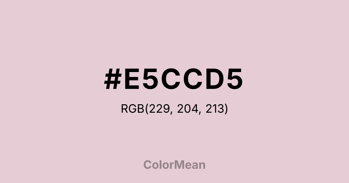 #E5CCD5 color swatch