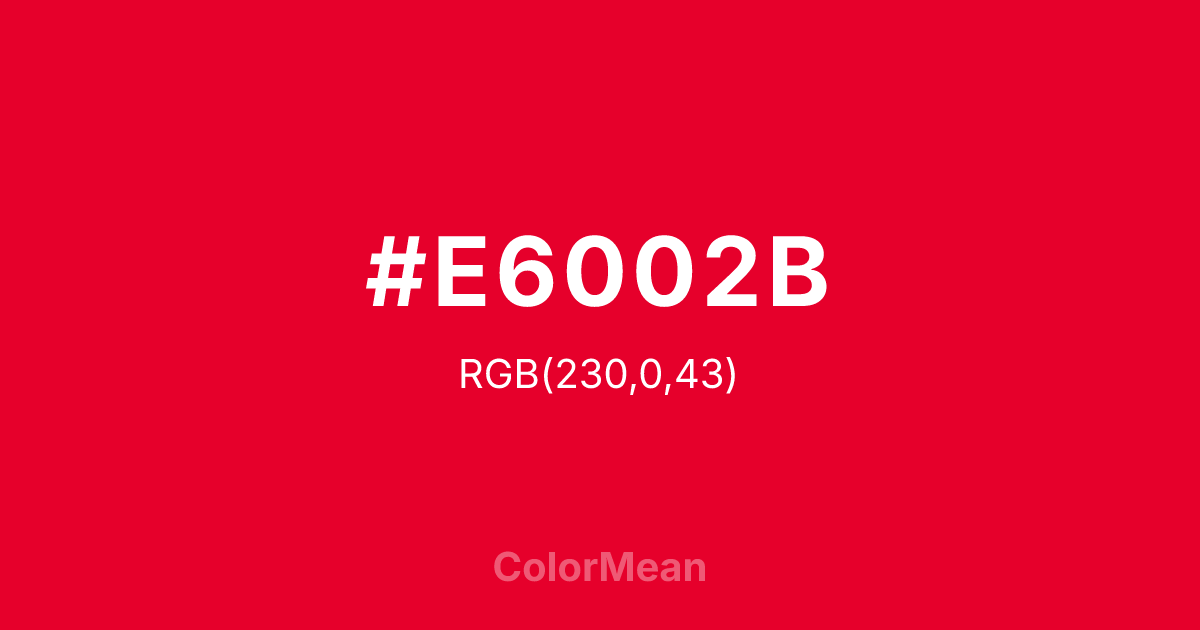 #E6002B color swatch