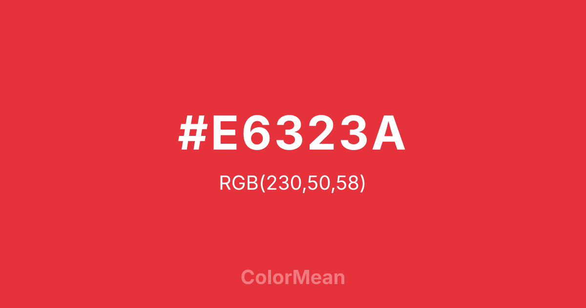 #E6323A color swatch