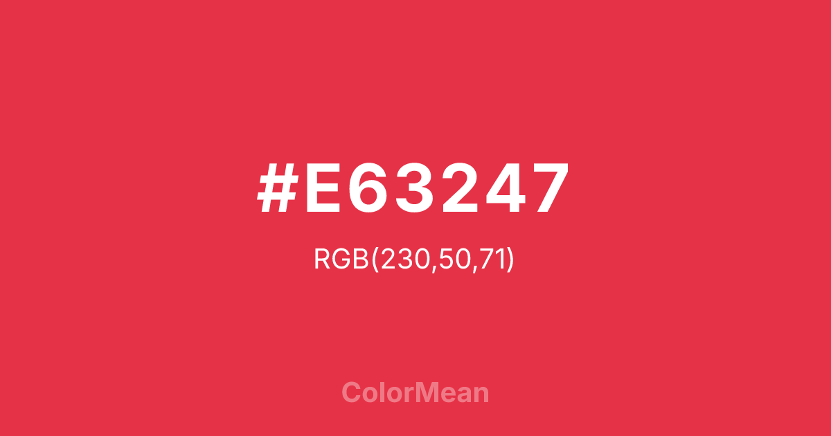 #E63247 color swatch