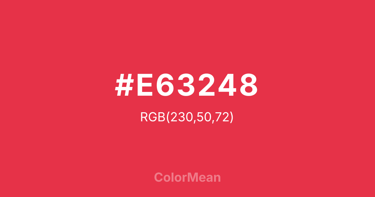 #E63248 color swatch