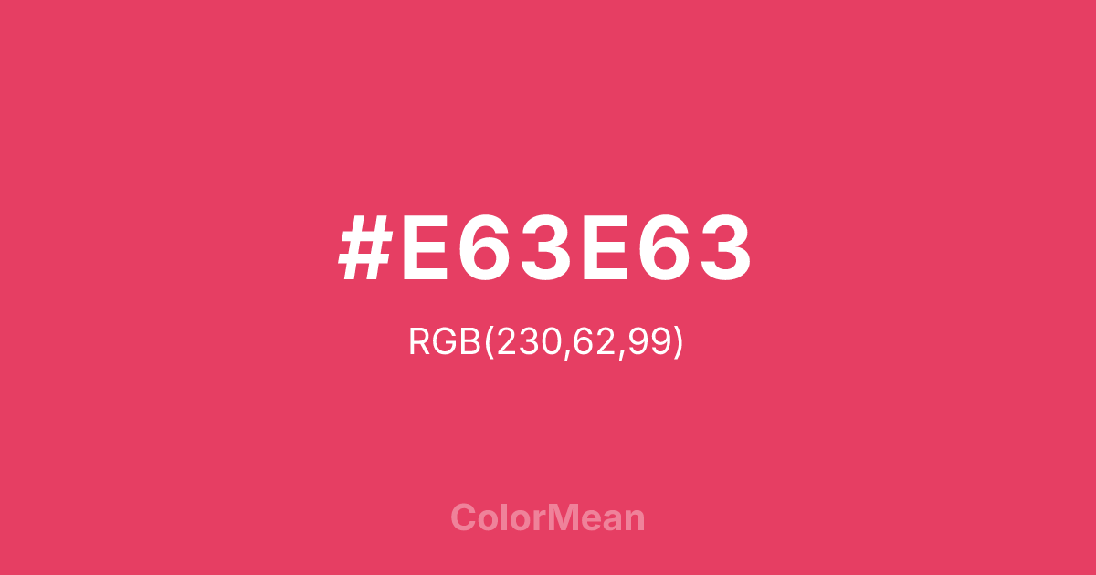 #E63E63 color swatch