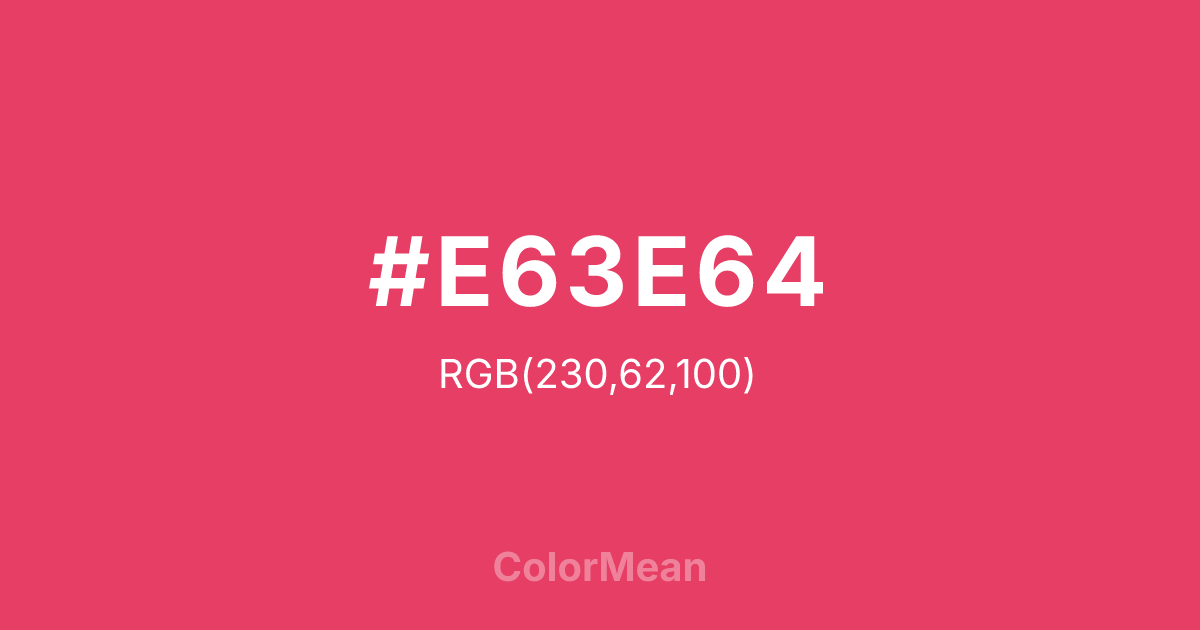#E63E64 color swatch