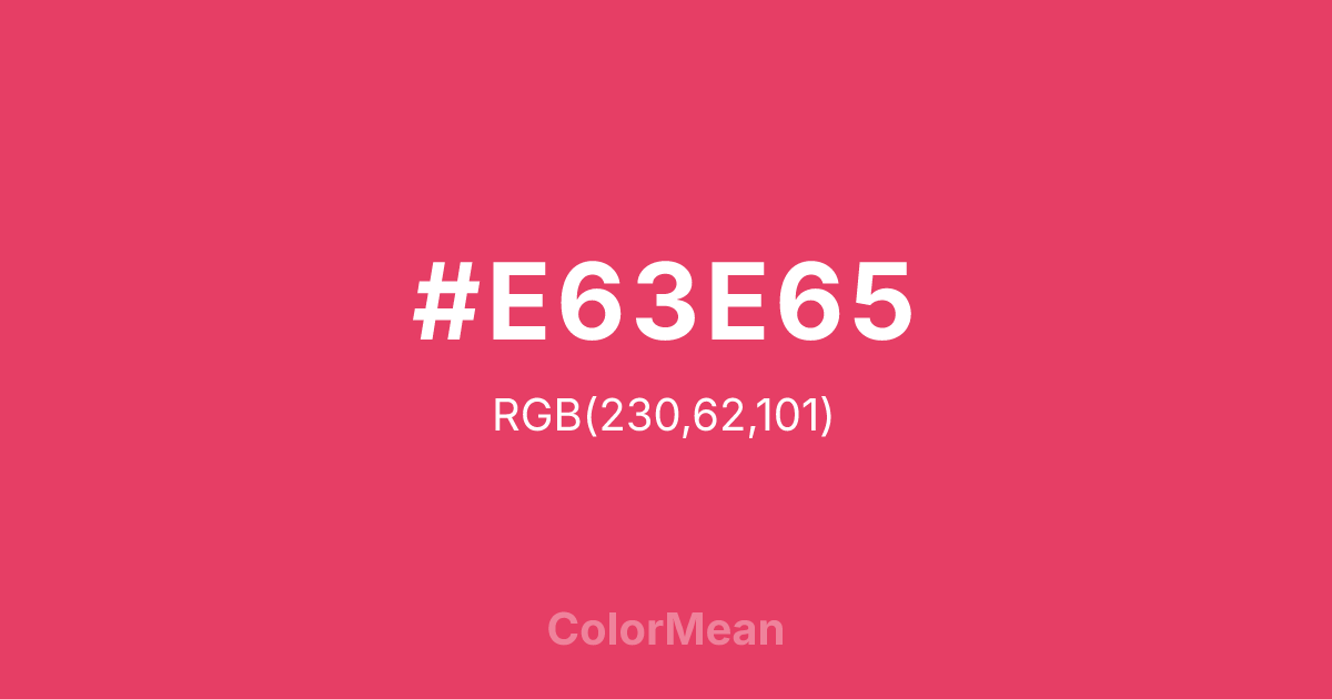 #E63E65 color swatch