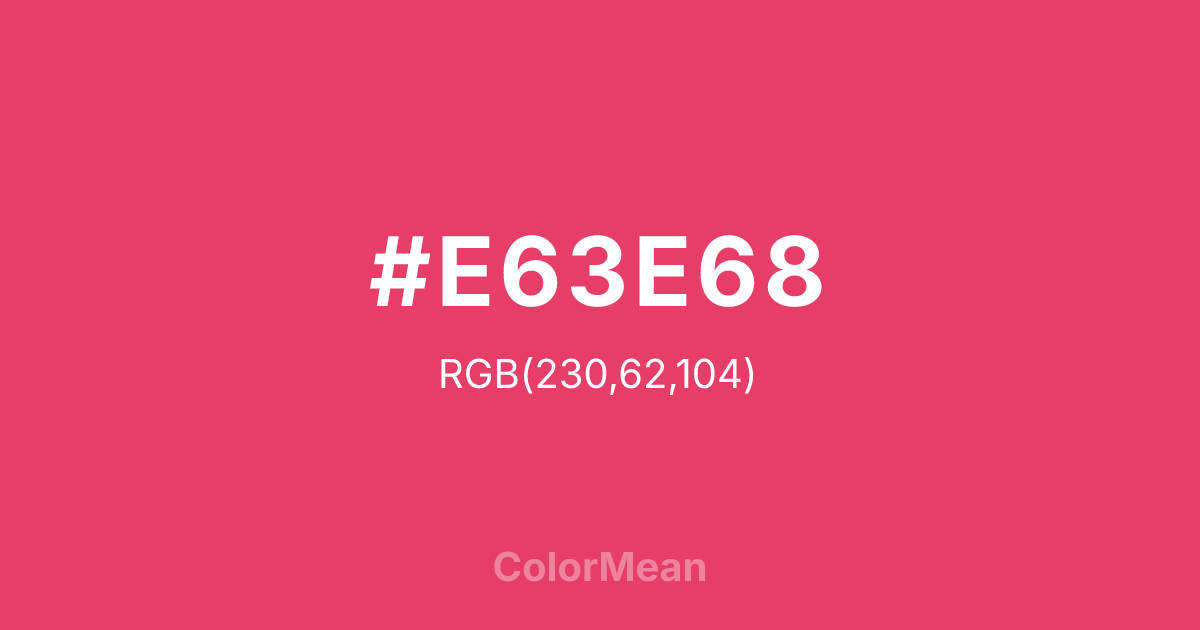 #E63E68 color swatch