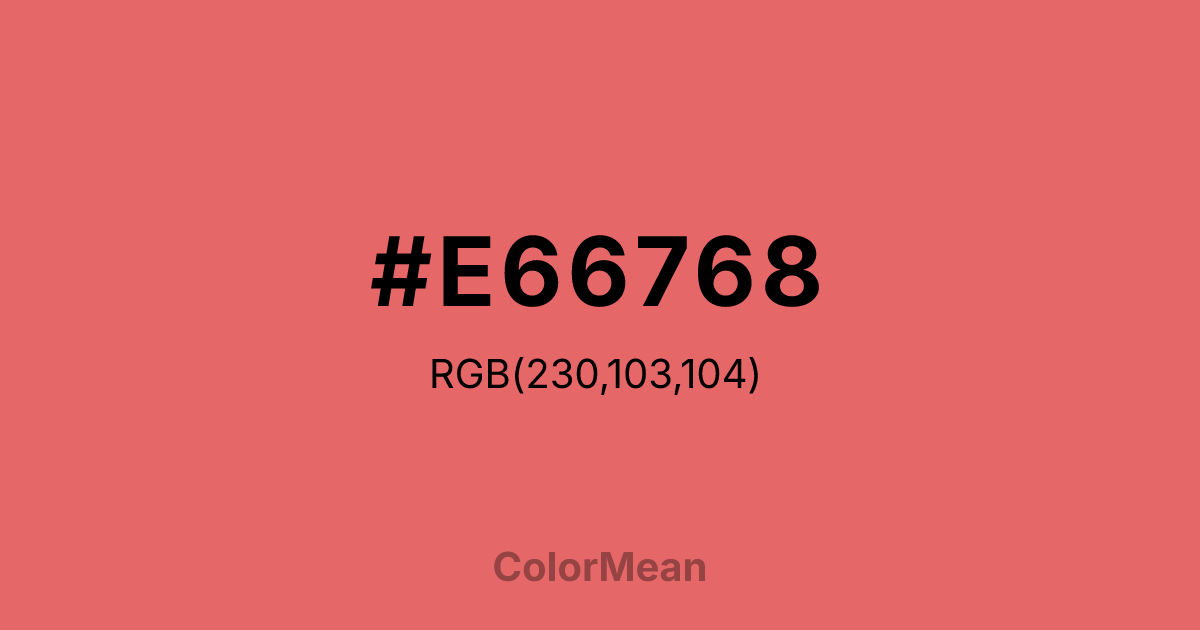 #E66768 color swatch