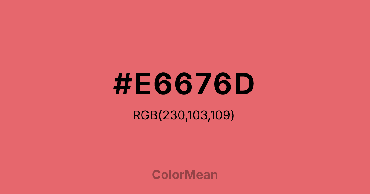 #E6676D color swatch