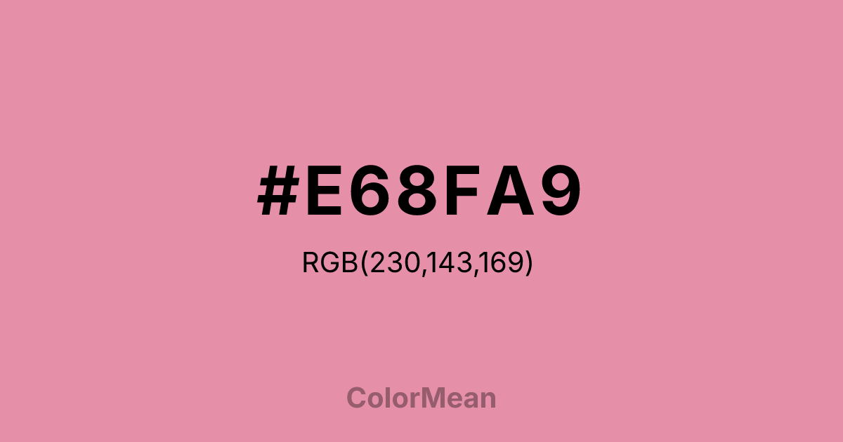 #E68FA9 color swatch