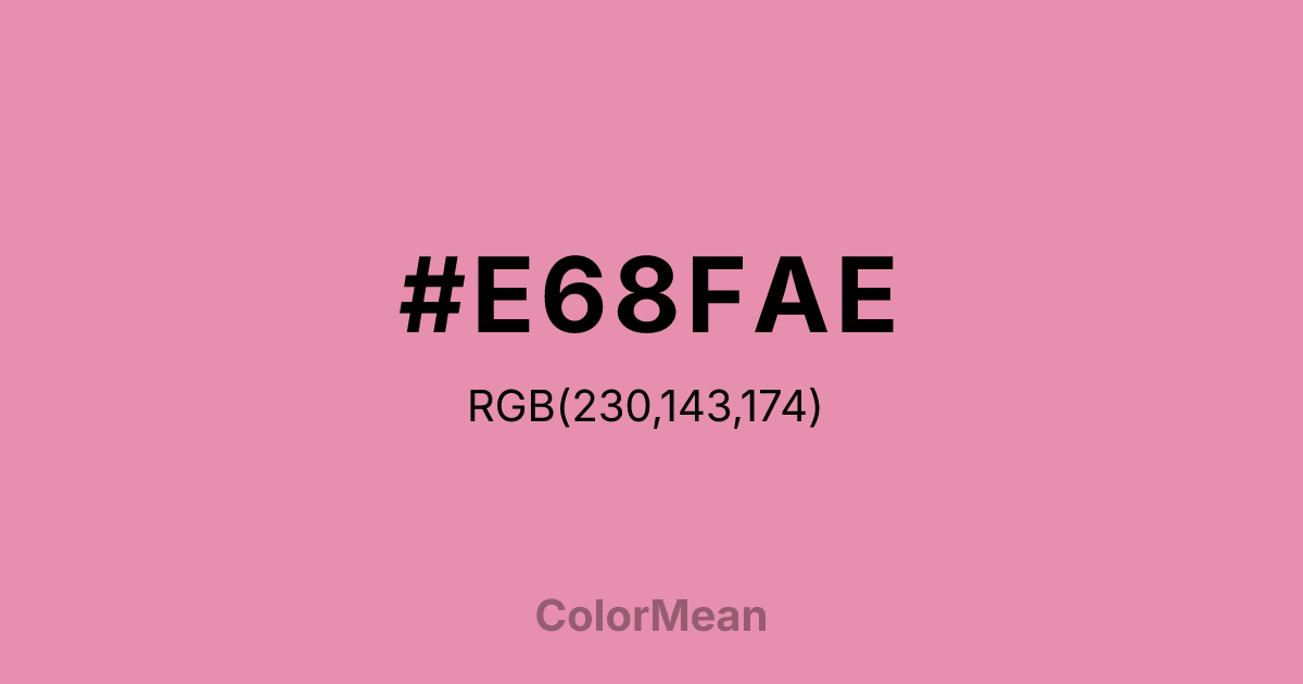#E68FAE color swatch