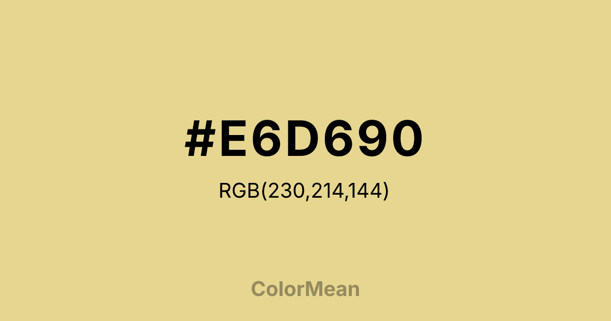 #E6D690 color swatch