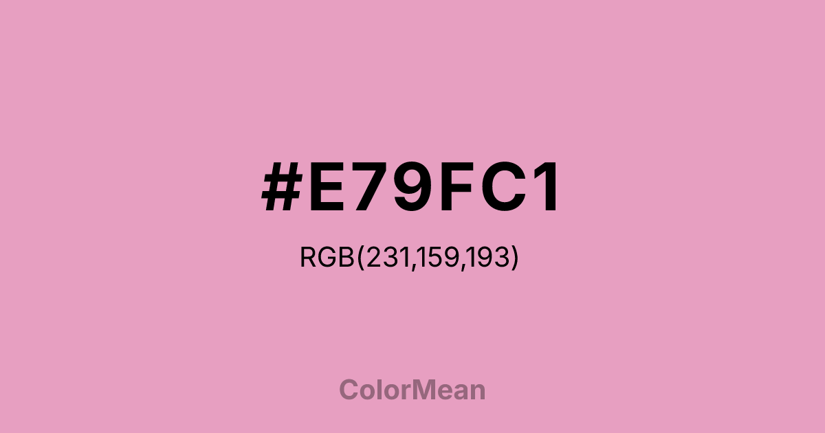 #E79FC1 color swatch