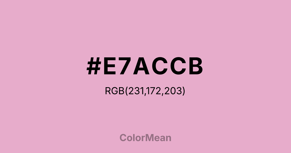 #E7ACCB color swatch