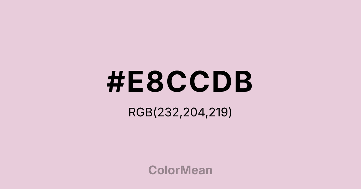 #E8CCDB color swatch