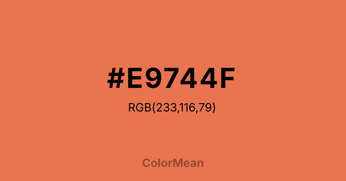 #E9744F color swatch