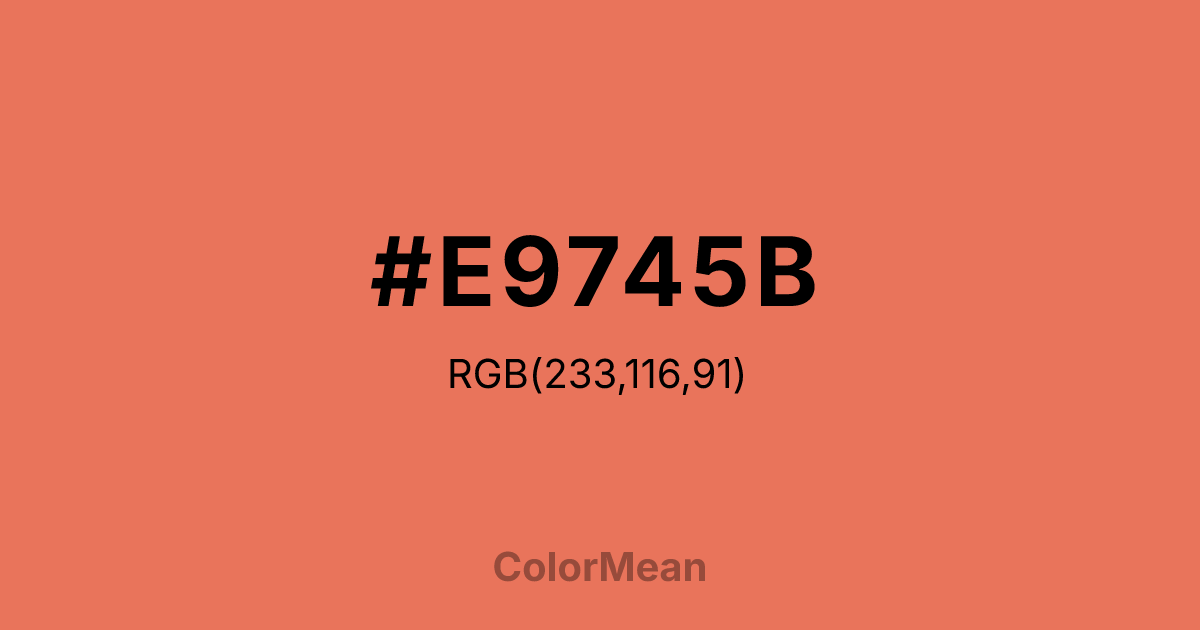 #E9745B color swatch