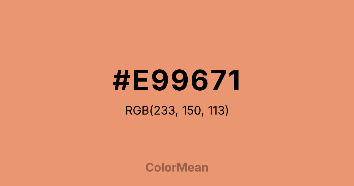 #E99671 color swatch