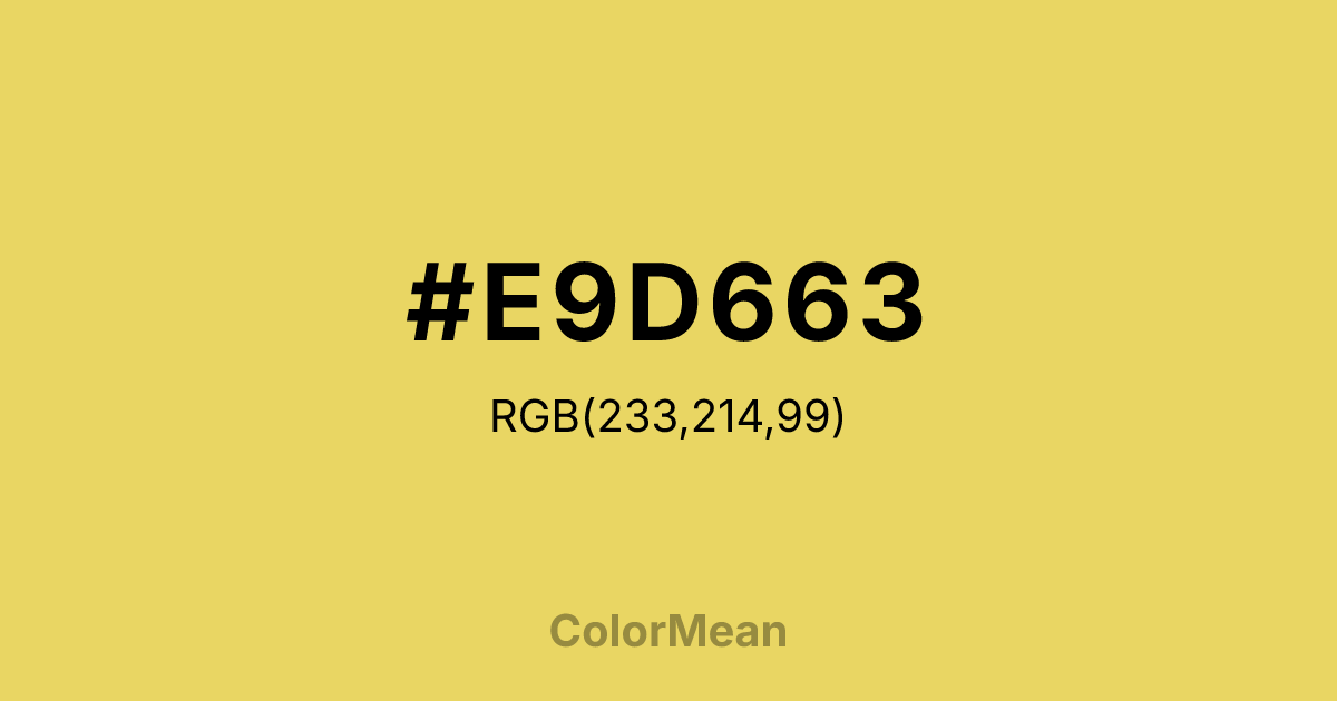#E9D663 color swatch