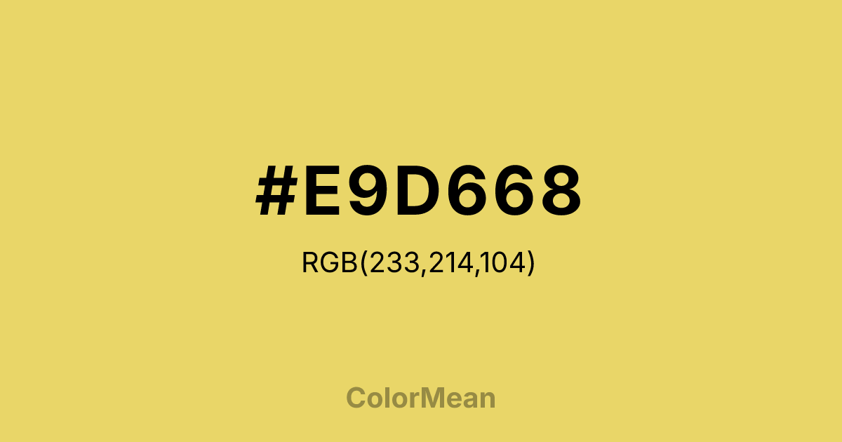 #E9D668 color swatch