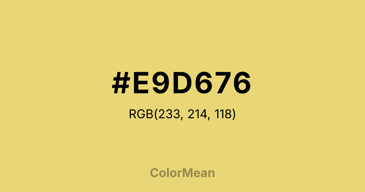 #E9D676 color swatch