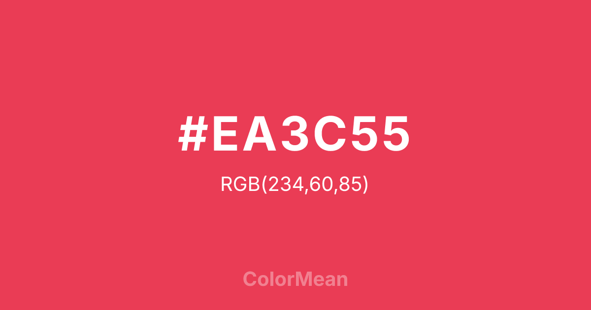 #EA3C55 color swatch