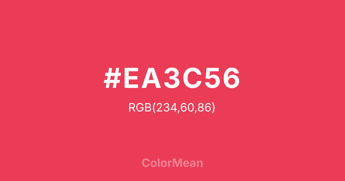 #EA3C56 color swatch