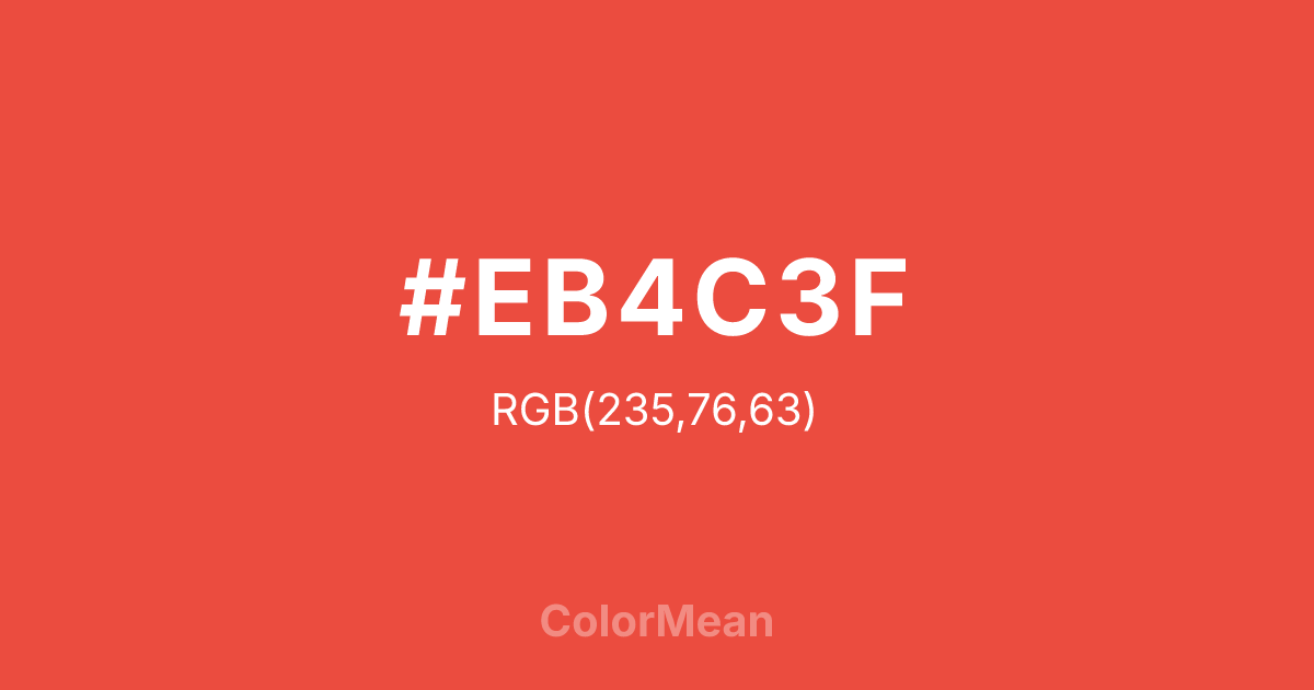 #EB4C3F color swatch