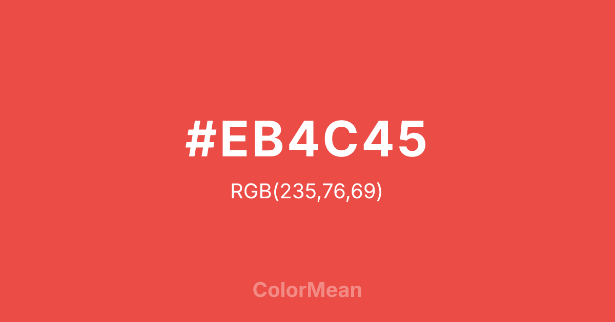#EB4C45 color swatch