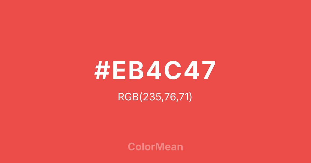 #EB4C47 color swatch
