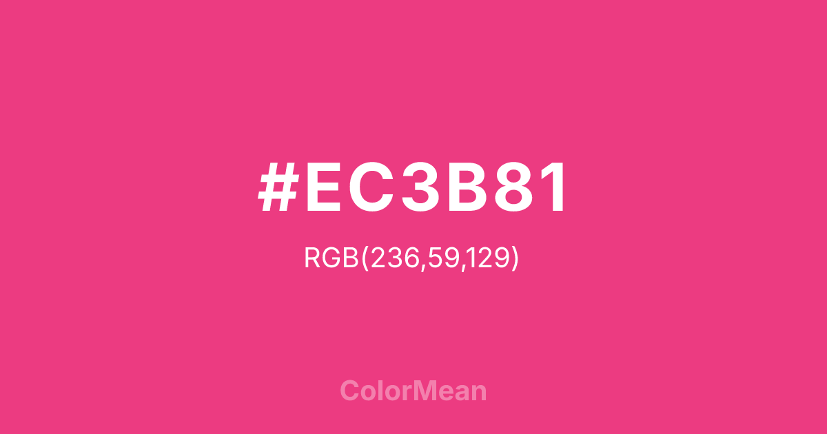 #EC3B81 color swatch