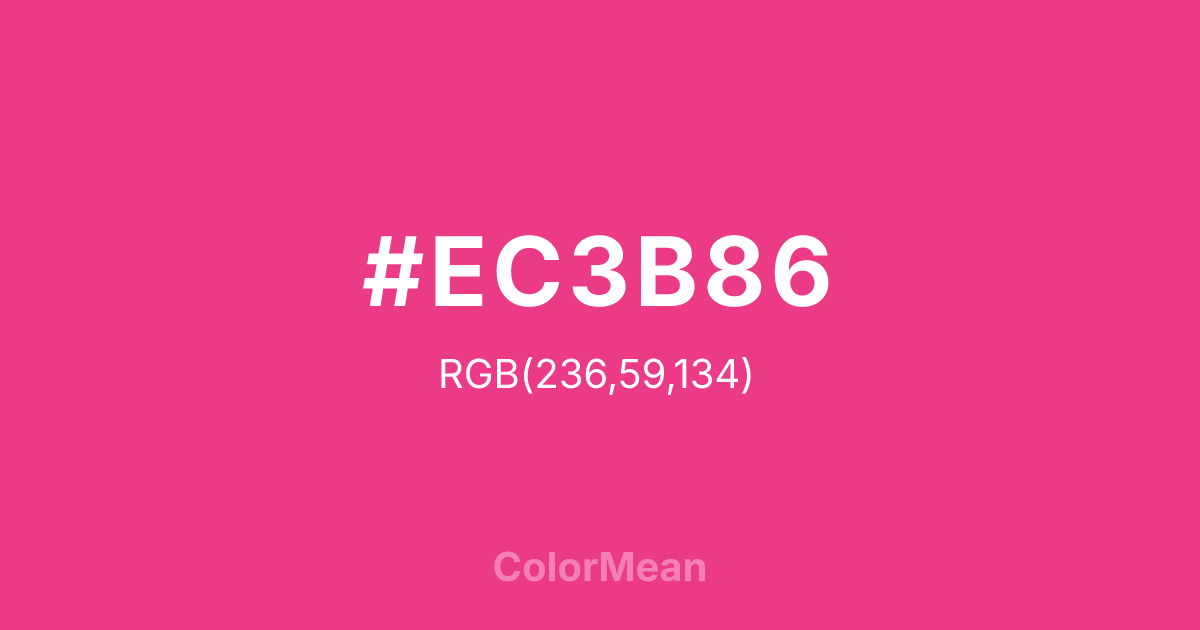 #EC3B86 color swatch
