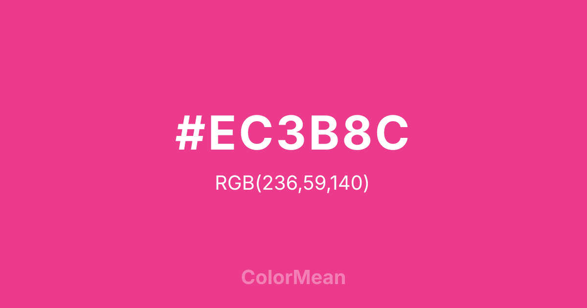 #EC3B8C color swatch
