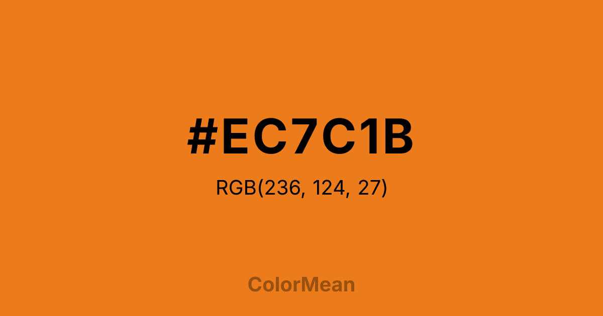 #EC7C1B color swatch