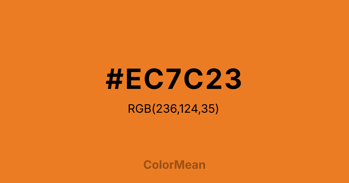 #EC7C23 color swatch