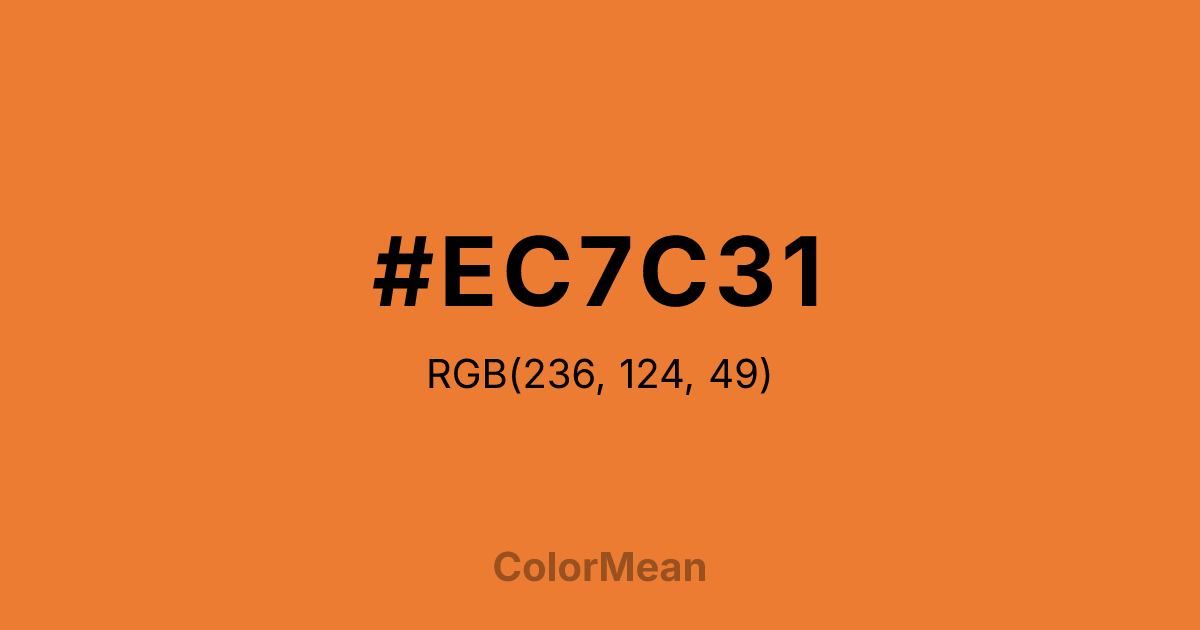 #EC7C31 color swatch