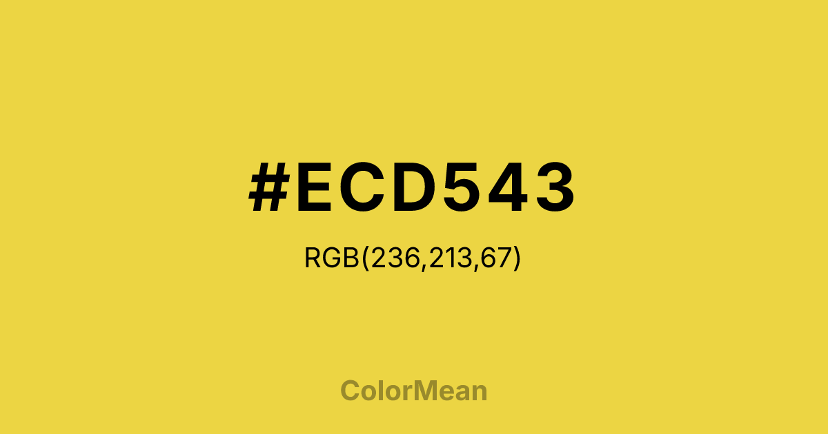 #ECD543 color swatch