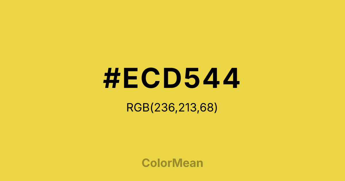 #ECD544 color swatch