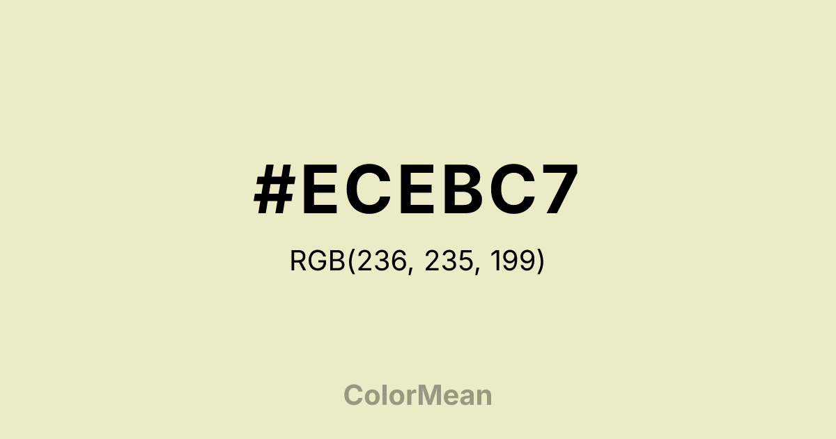 #ECEBC7 color swatch