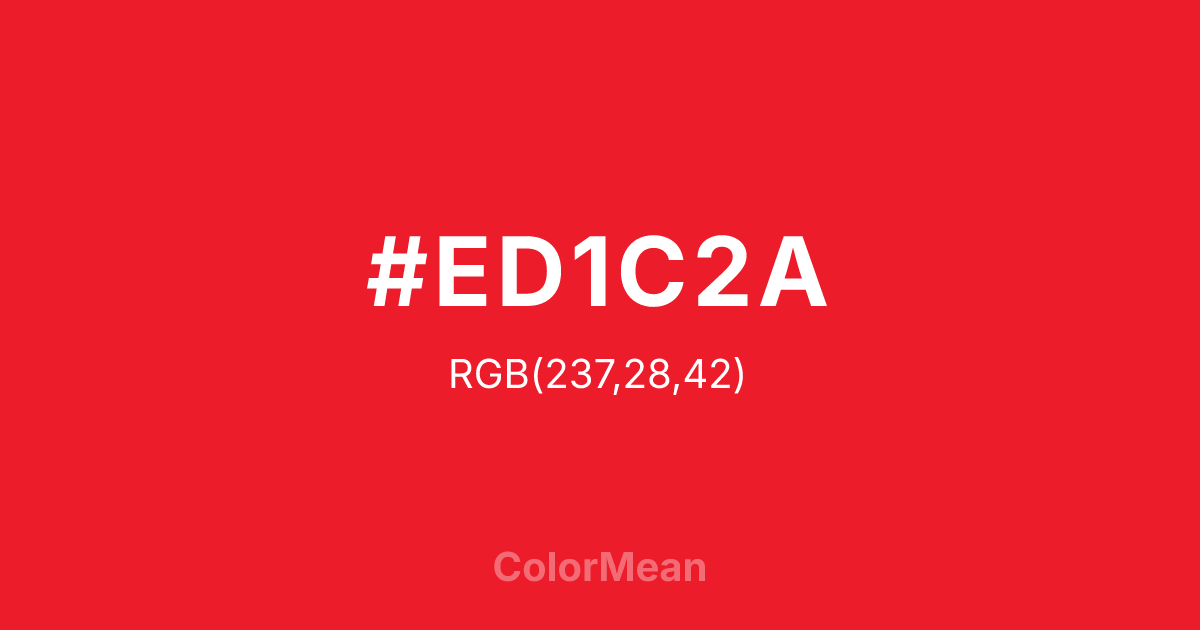 #ED1C2A color swatch