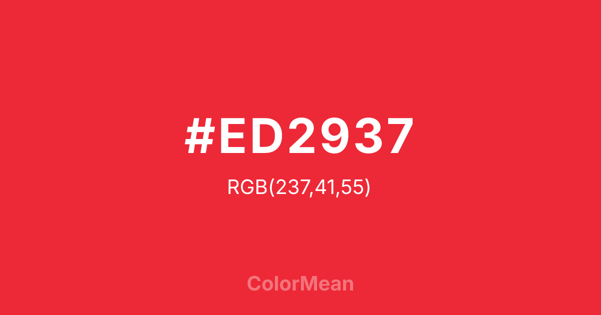#ED2937 color swatch