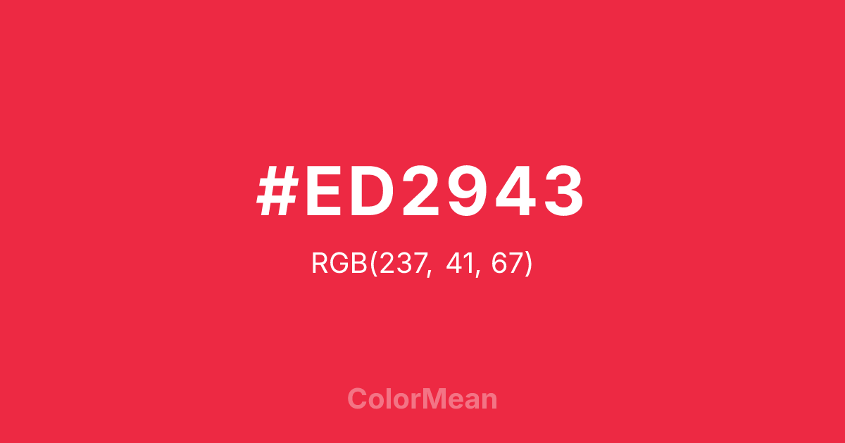 #ED2943 color swatch
