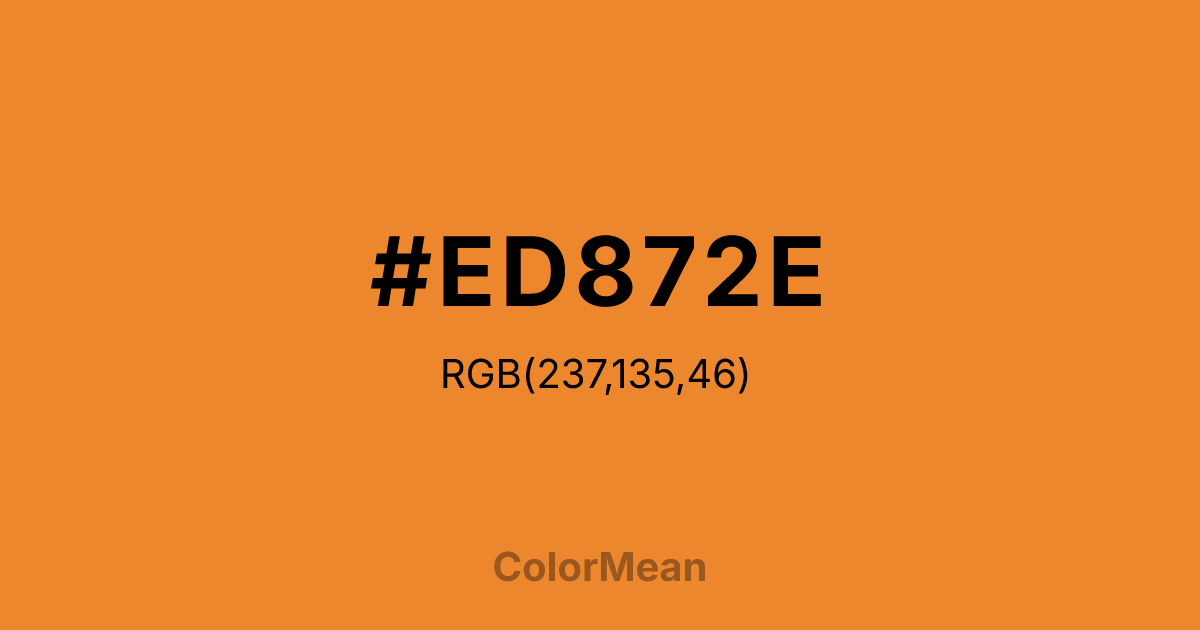 #ED872E color swatch