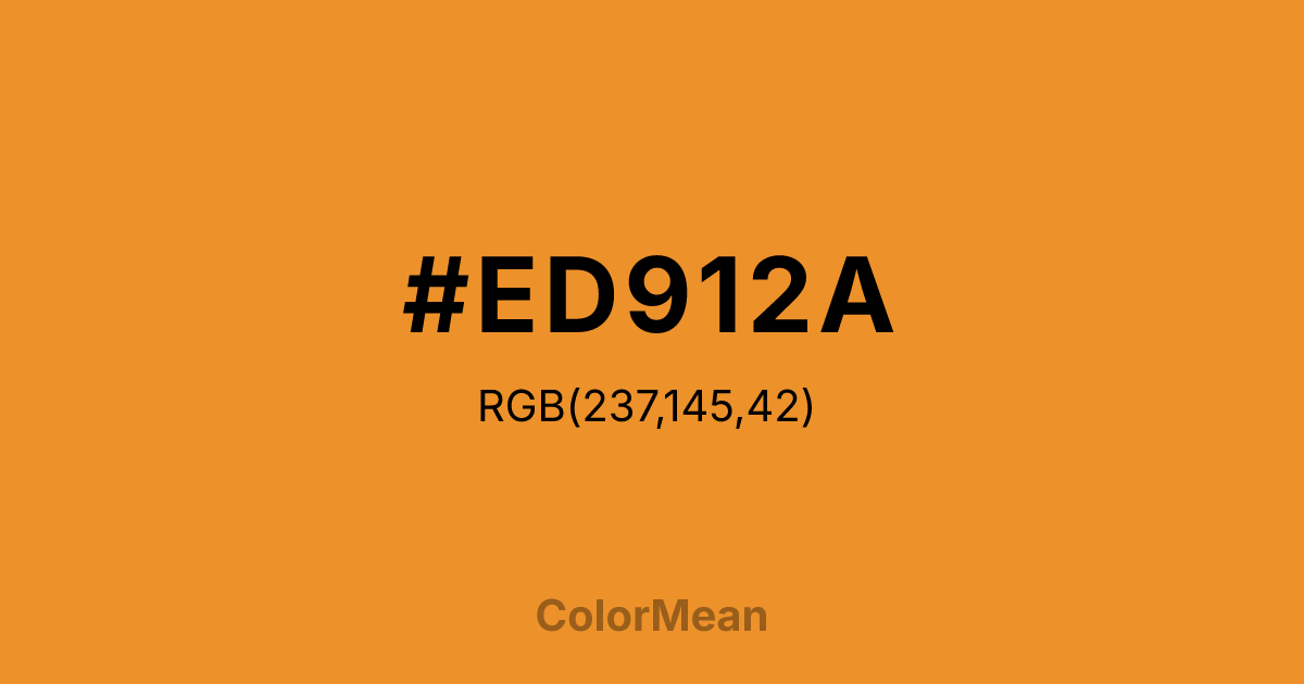 #ED912A color swatch