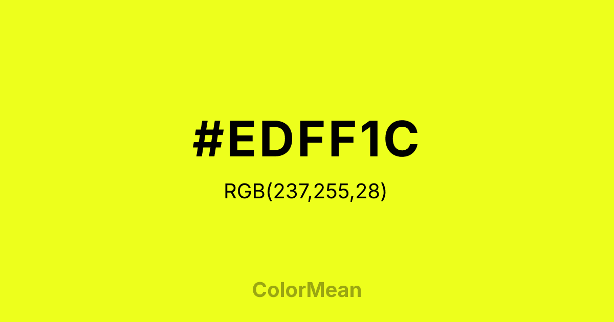 #EDFF1C color swatch