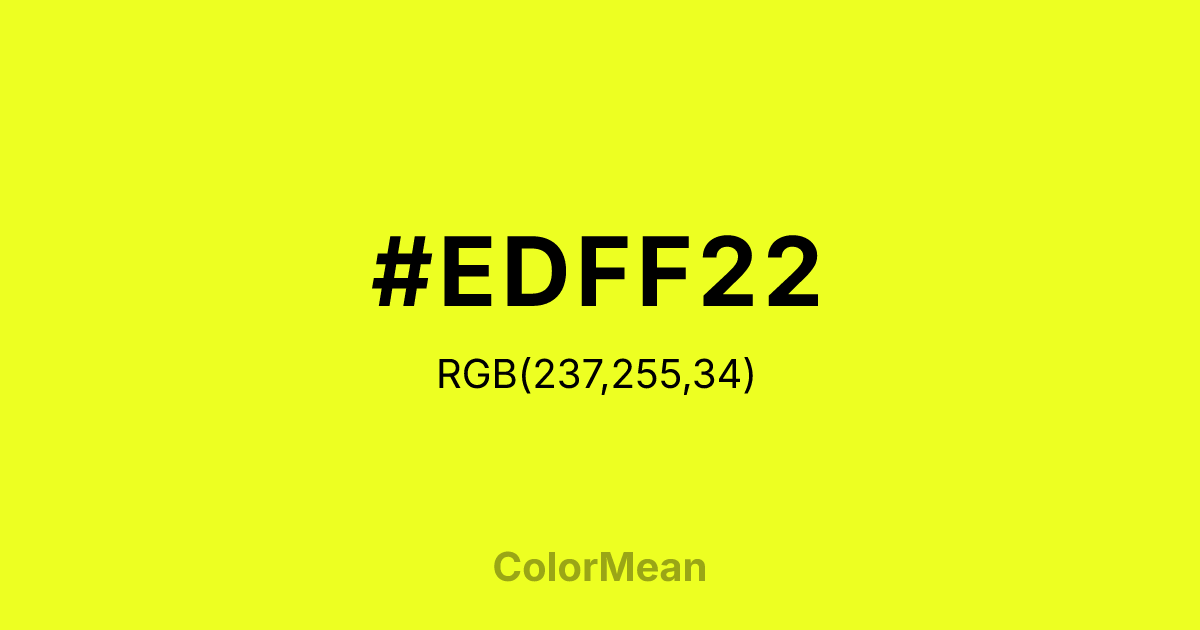 #EDFF22 color swatch