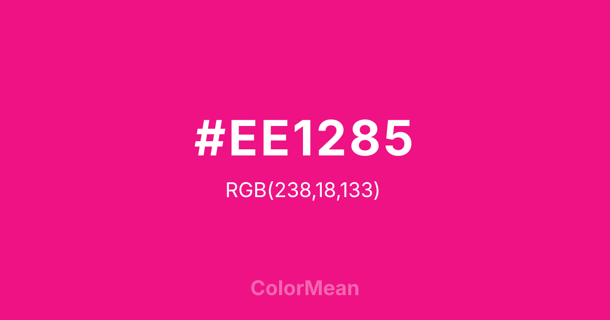 #EE1285 color swatch