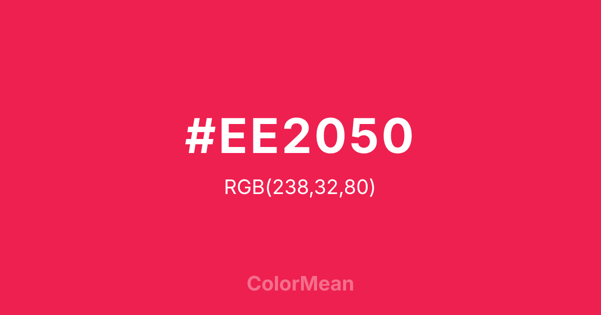 #EE2050 color swatch