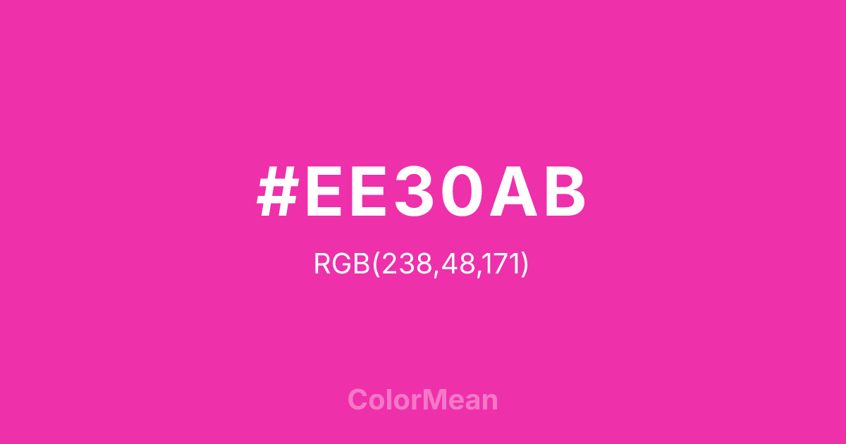 #EE30AB color swatch