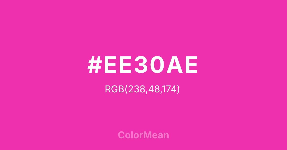 #EE30AE color swatch